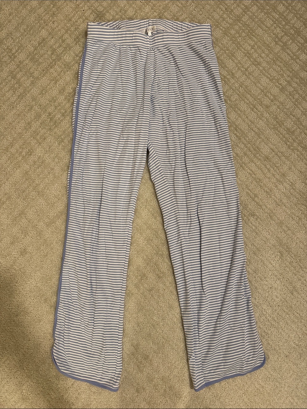 LAKE Blue and White Striped Pajama Pants